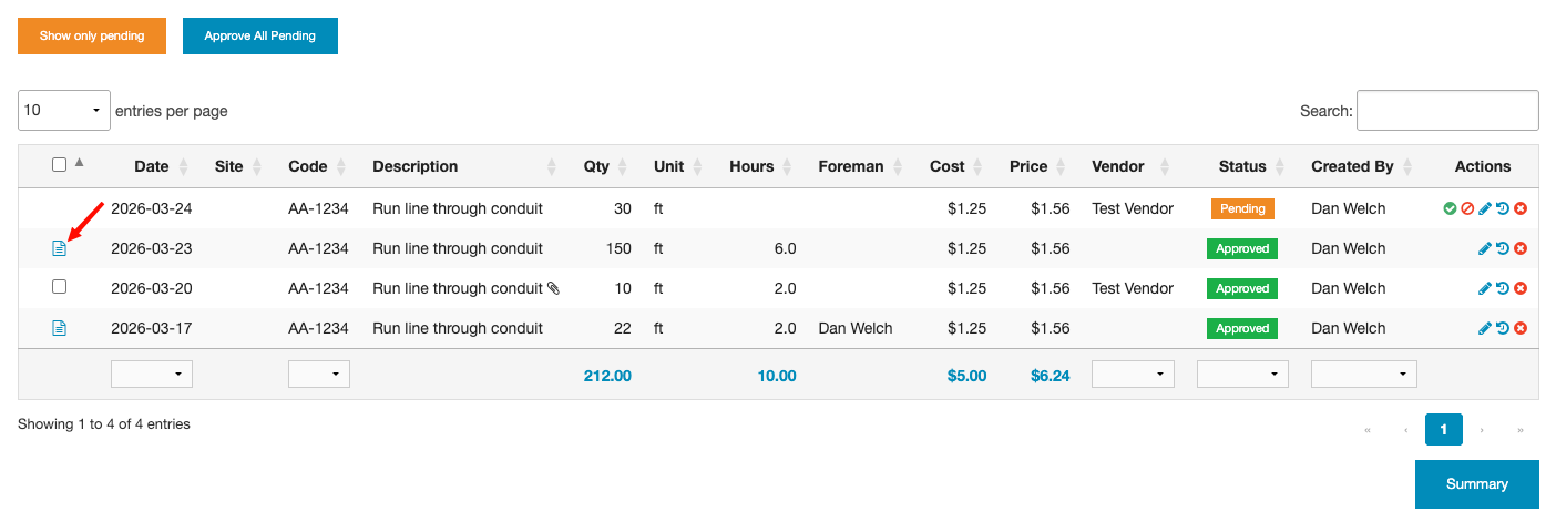 Converted record link